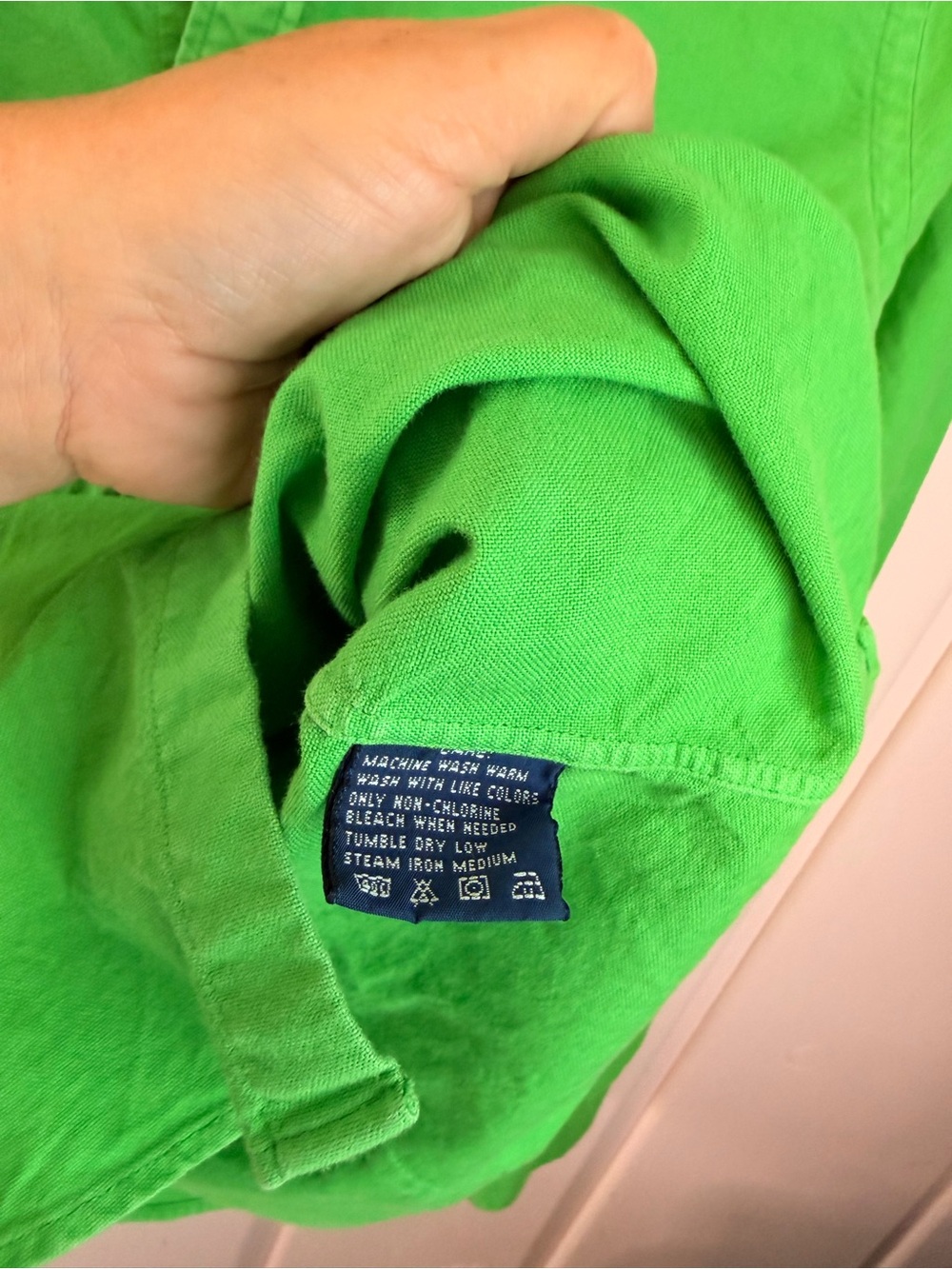 Ralph Lauren Green Button-Down Oxford Shirt Slim fit sz10 - Picture 4 of 4
